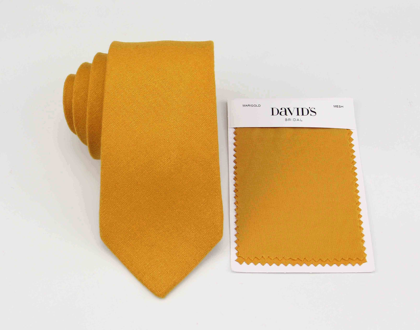 Marigold Neck Tie for Mens. Solid Woolen Color Ties