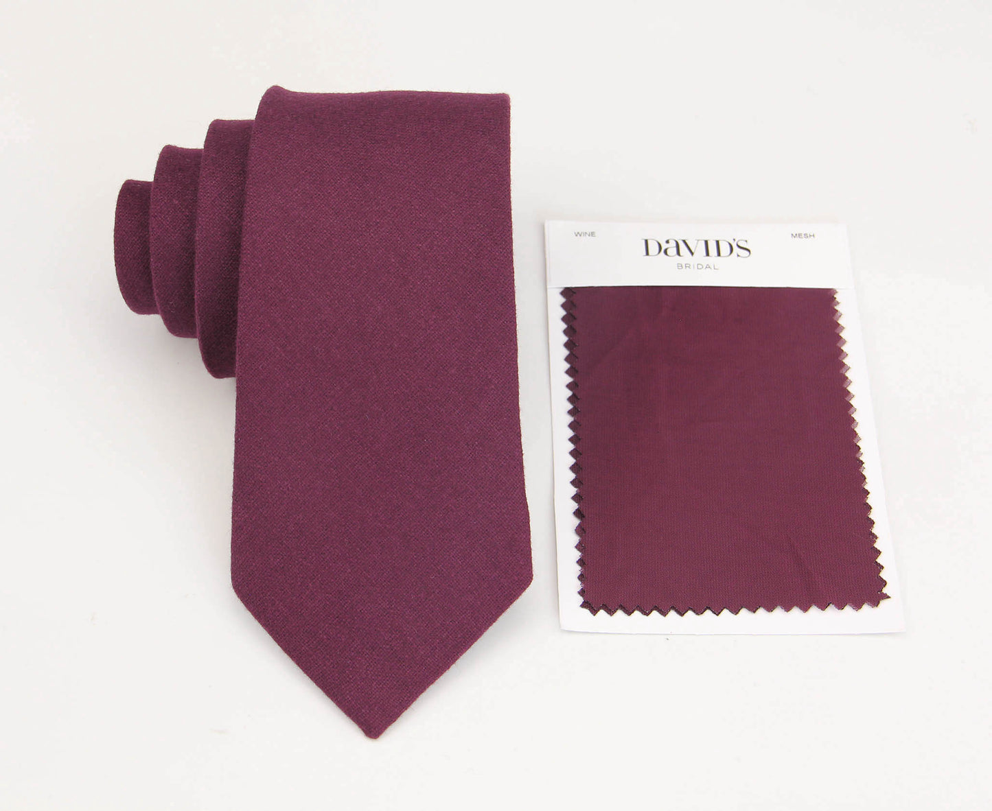 Men's Wine Wool Wedding Tie - Stylish Accessory, Ideal for Groom, Elegant Design