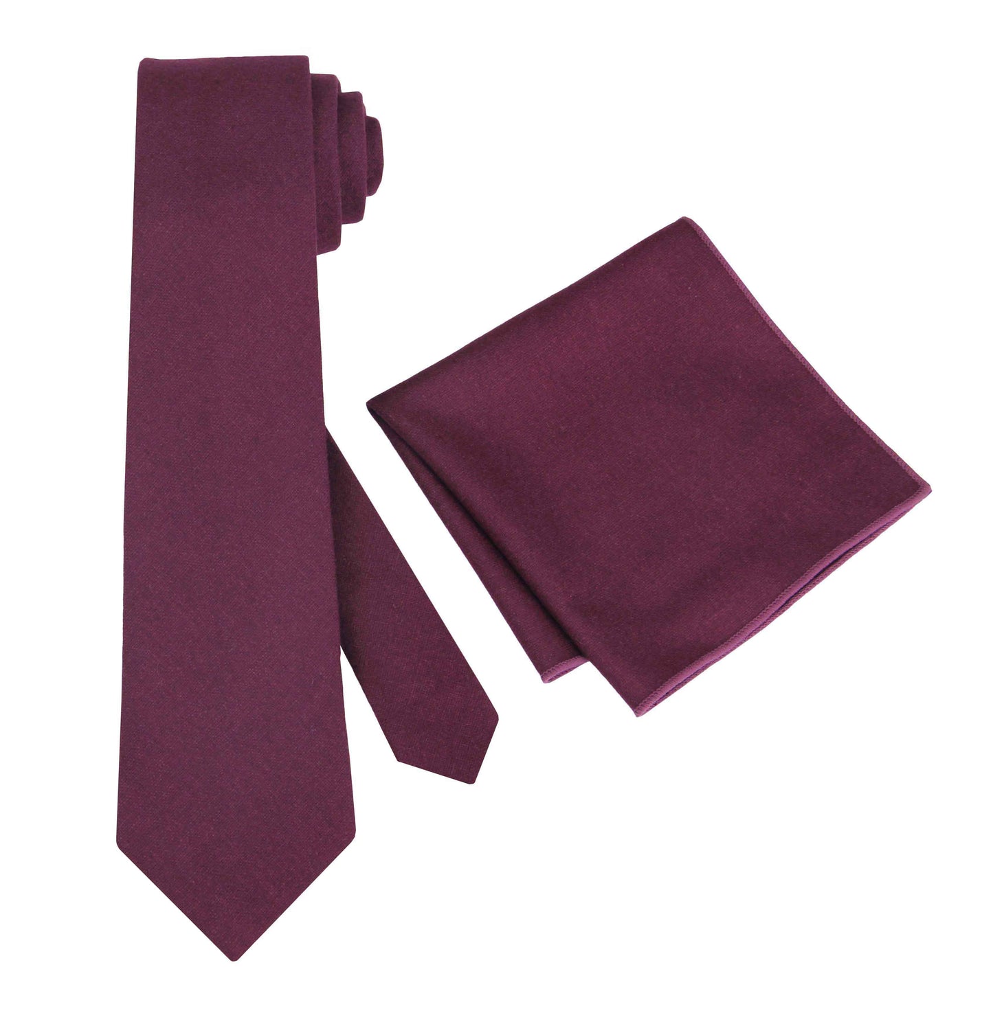 Men's Wine Wool Wedding Tie - Stylish Accessory, Ideal for Groom, Elegant Design