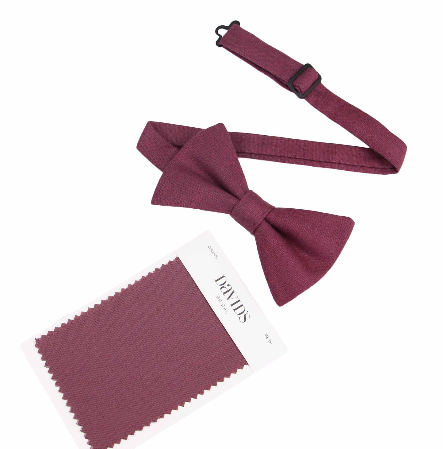 Men's Wool Bow Tie - Chianti Color Match for David's Bridal Dresses | Matching Ties | Pocket Squares Available