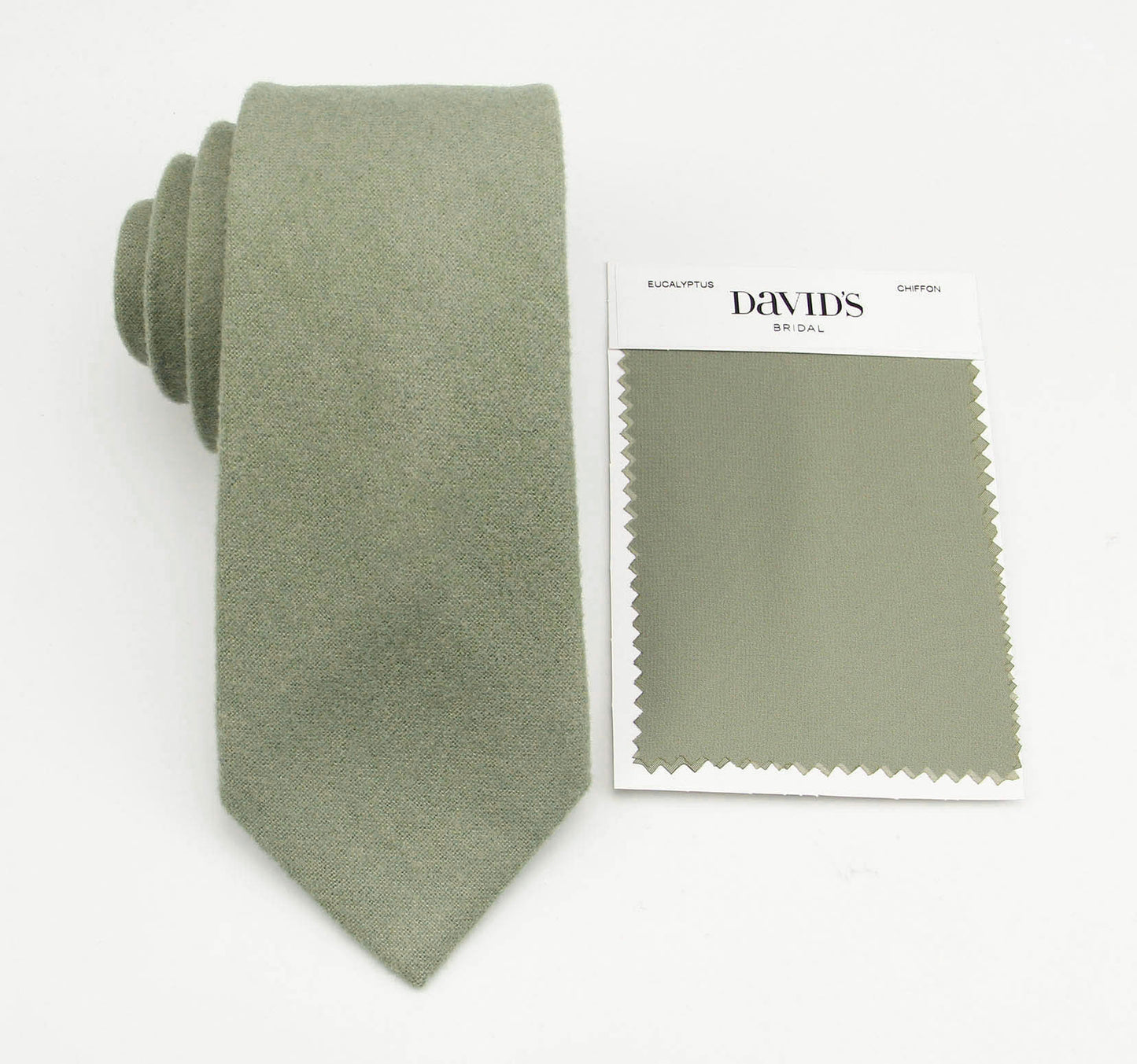 Eucalyptus Wool Ties. Men's Sage Green Neckties. Wedding Tie.
