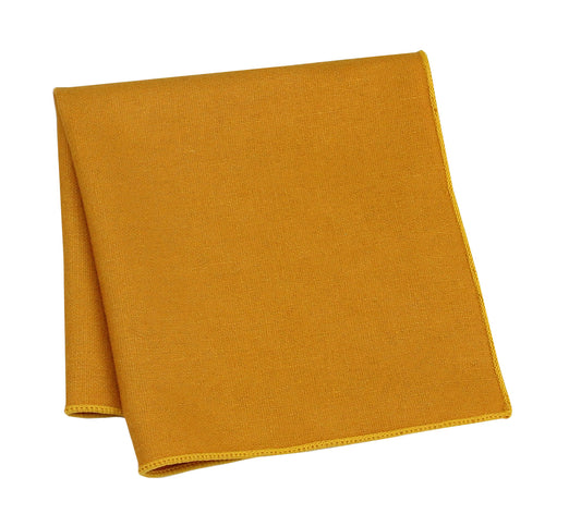 Marigold Plain Pocket Squares. Gold Bow Tie and Pocket Square