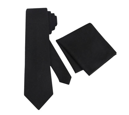 Men's Black Wool Tie - Classic Design, Elegant Style, Great Gift for Anyone