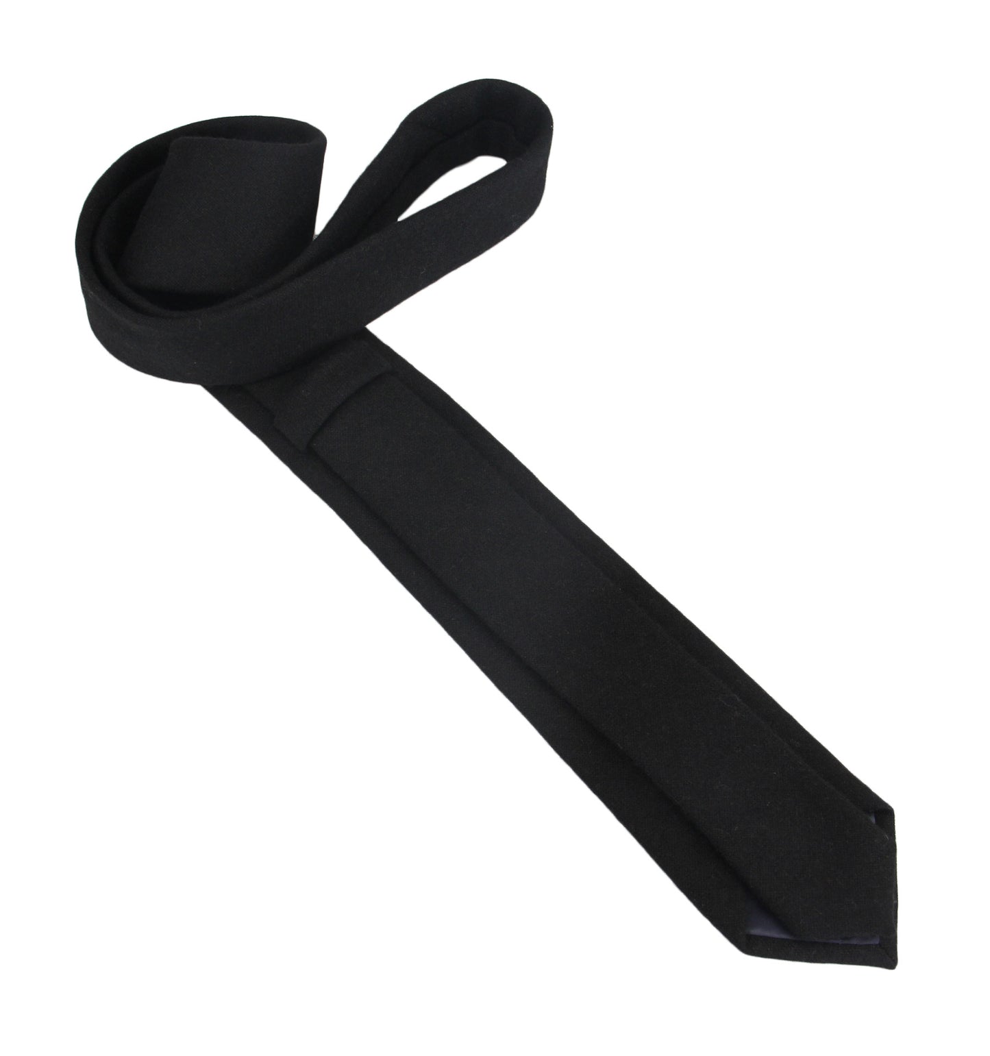 Men's Black Wool Tie - Classic Design, Elegant Style, Great Gift for Anyone