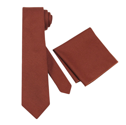 Cinnamon Wool Ties. Men's Classic Neckties.