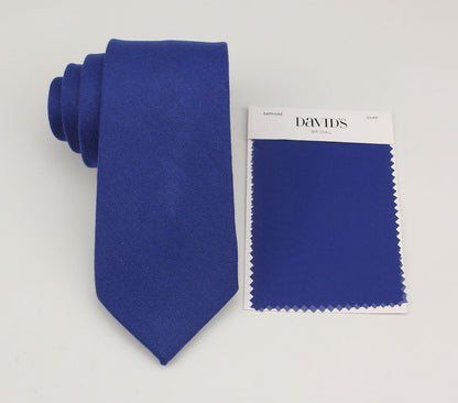 Royal Blule Wool Tie -Styles in Standard, Extra-Long Tie for Men