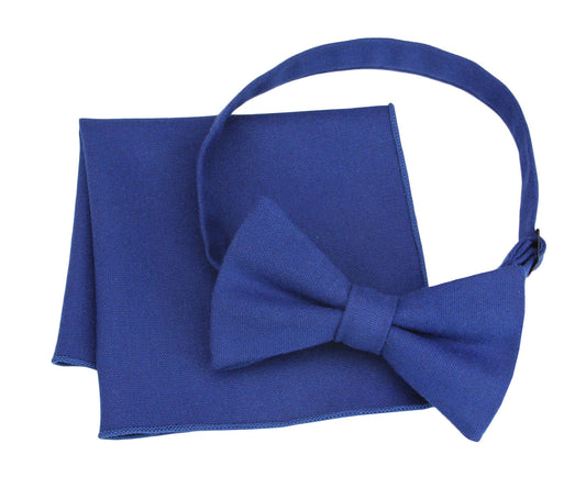 Sapphire / Royal Blue Solid Pre Tied Bow Tie . Groom Bow Ties