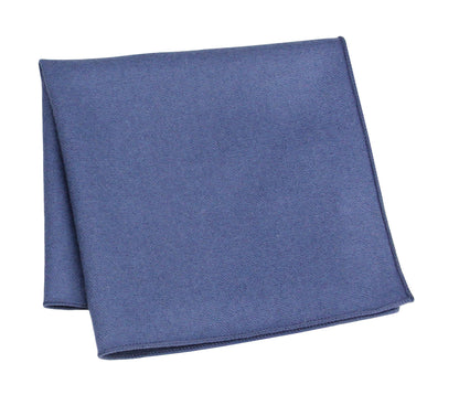 Steel Blue Pocket Squares for Wedding. Dark Blue Groom and Groomsmen Pocket Squares