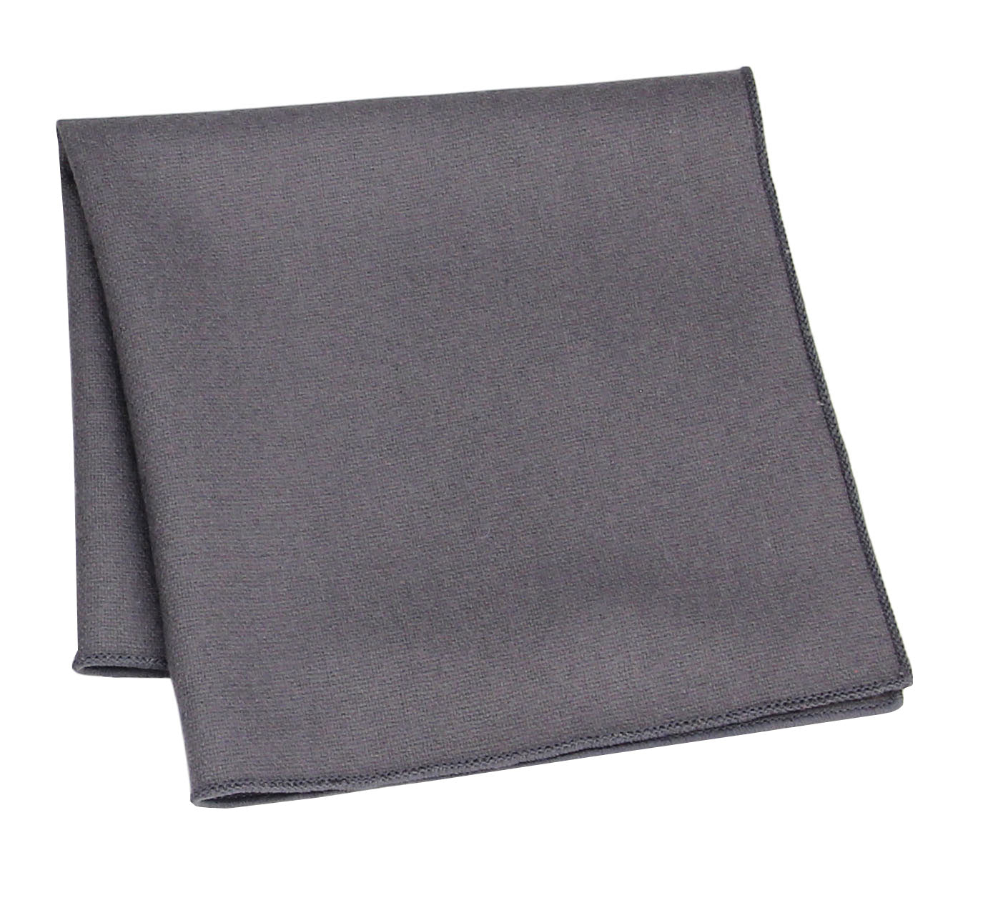 Mens Pocket Squares. Pewter Solid WoolenPocket Squares. Dark Grey Plain Pocket Squares