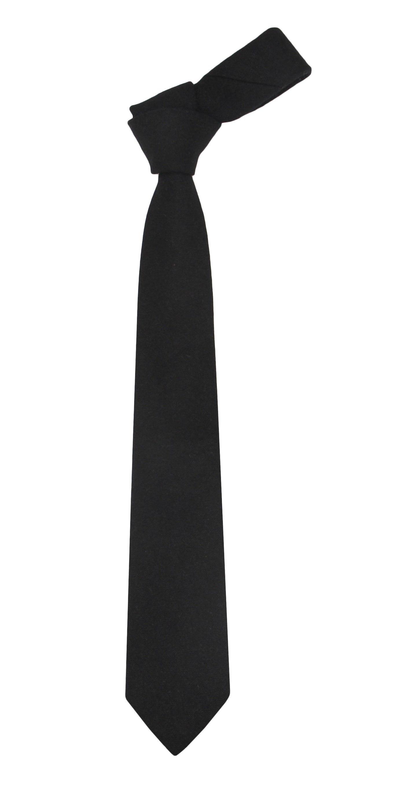 Men's Black Wool Tie - Classic Design, Elegant Style, Great Gift for Anyone