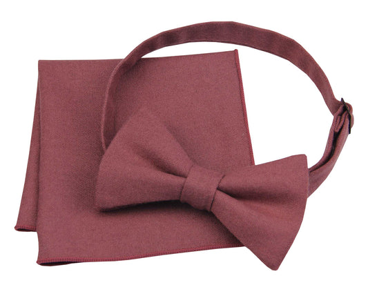 Desert Rose/ Rosewood  Classic Pretied Bow Ties / for Weddings, Everyday Style Gifts | Adult & Kids Sizes