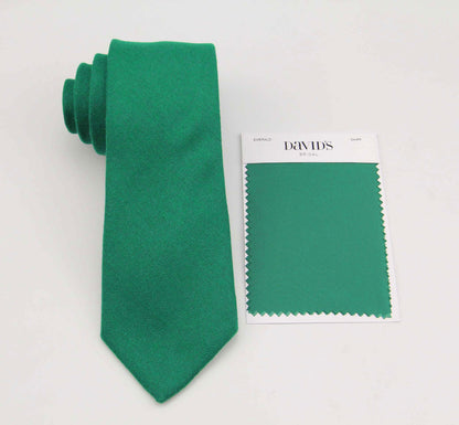 Emerald Ties for Men.  Green Wool Neckties. Adult  | Extra Long  | Kids Sizes