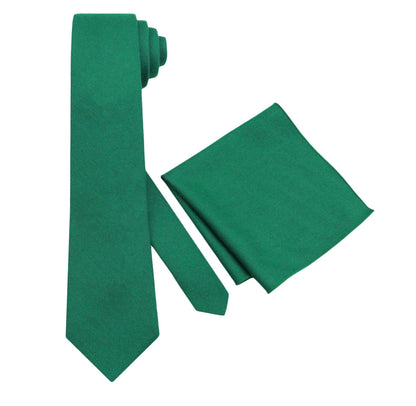 Emerald Ties for Men.  Green Wool Neckties. Adult  | Extra Long  | Kids Sizes