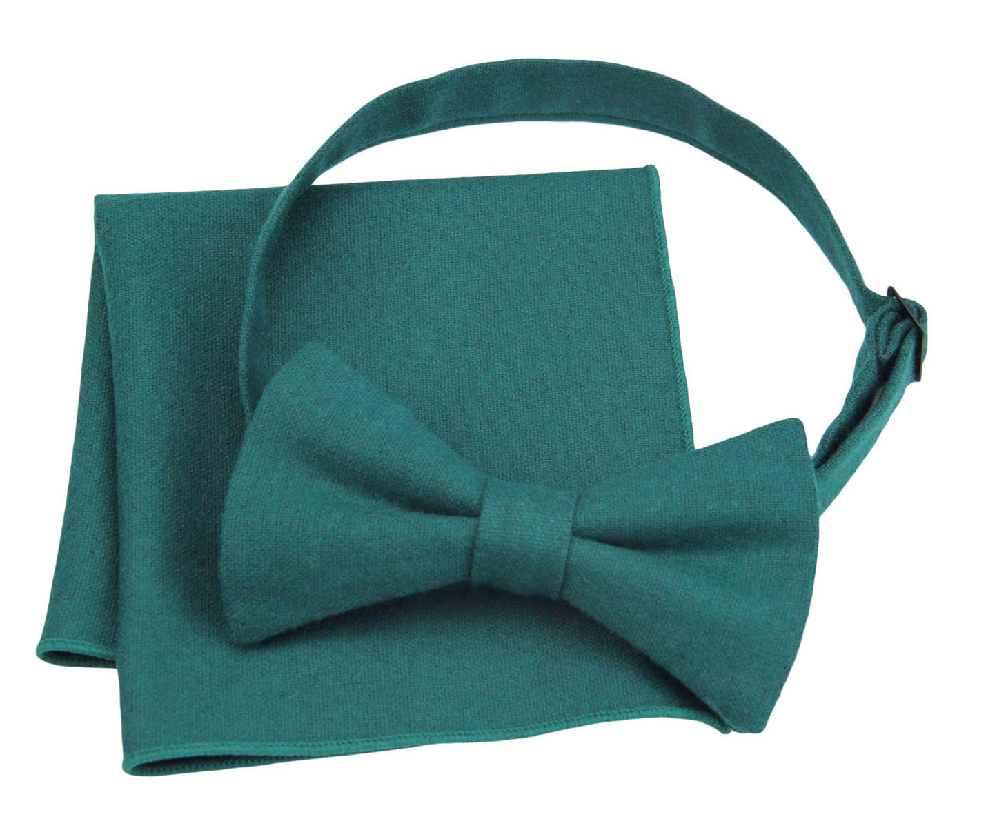 Grem Pretied Bow Ties - Dark Green Wool Bow Ties for Groomsman. Adult | Kids Sizes