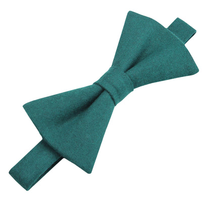 Grem Pretied Bow Ties - Dark Green Wool Bow Ties for Groomsman. Adult | Kids Sizes