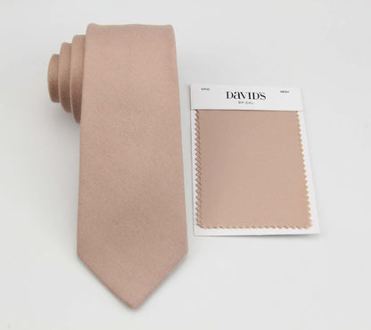 Sand Skinny Tie for Groom