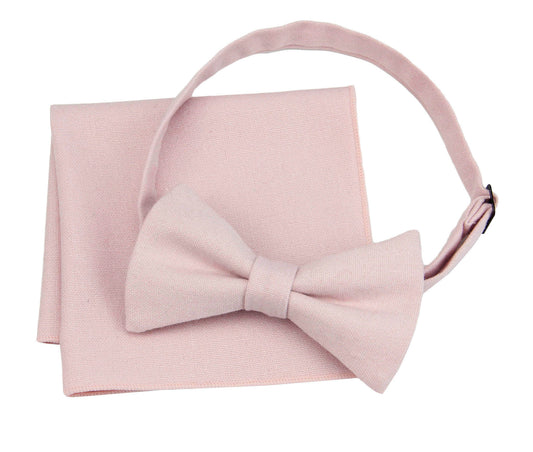 Dusty Pink Pretied Bow Ties for Men - Perfect for Weddings, Holiday Gifts | Adult or Kids Sizes