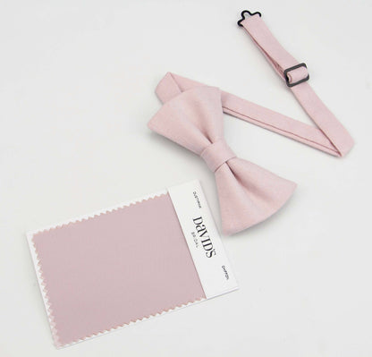 Dusty Pink Pretied Bow Ties for Men - Perfect for Weddings, Holiday Gifts | Adult or Kids Sizes