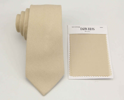 Champagne Wool Tie - Classic  | Slim Styles in Standard, Extra-Long  | Kids Sizes | Matching Bow Ties  | Pocket Squares Available