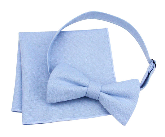 Ice Blue Bow Ties.. Solid Bow Tie for Men, for Kids.