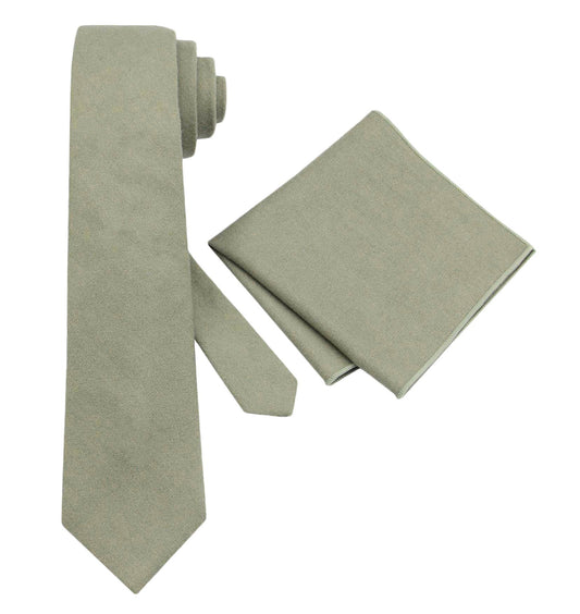 Eucalyptus Wool Ties. Men's Sage Green Neckties. Wedding Tie.